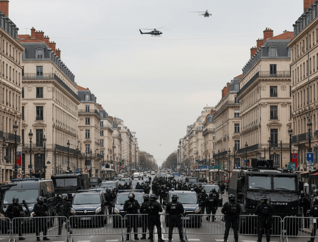 dispositif de sécurité d’au moins 1 300 agents à Lyon