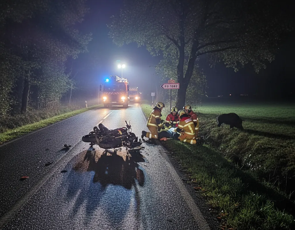 une collision avec un sanglier
