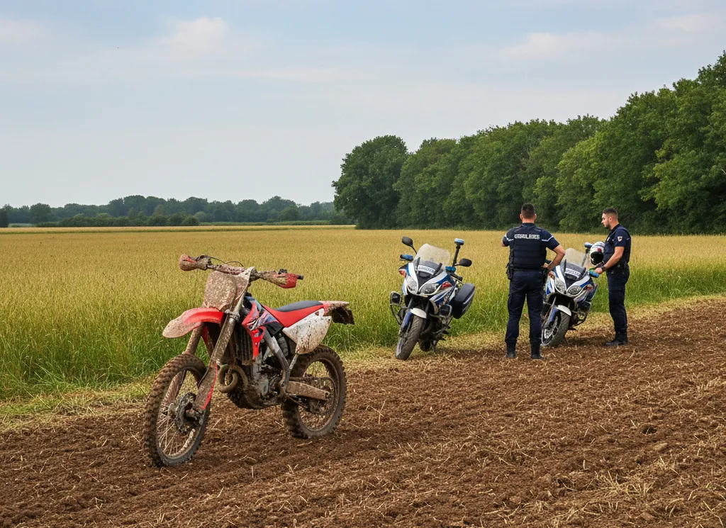 Fuite en motocross à Morancé